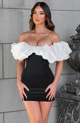 Allie Mini Dress - Black/White - glavon
