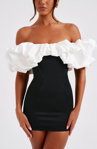 Allie Mini Dress - Black/White - glavon