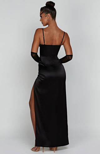 Alora Maxi Dress - Black - glavon