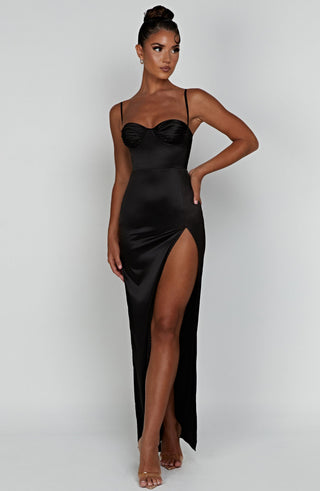 Alora Maxi Dress - Black - glavon
