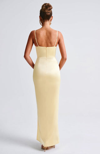 Alora Maxi Dress - Lemon - glavon