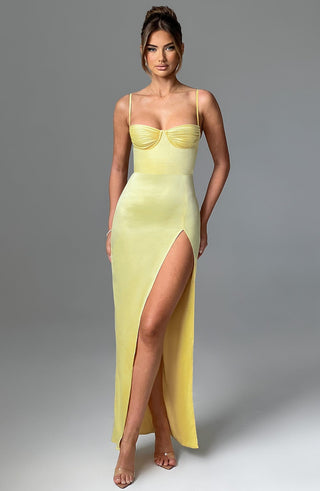 Alora Maxi Dress - Lemon - glavon