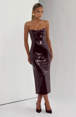 Amala Midi Dress - Cherry Lacquer - glavon