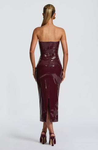 Amala Midi Dress - Cherry Lacquer - glavon