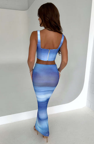 Amber Corset - Blue Haze Print - glavon