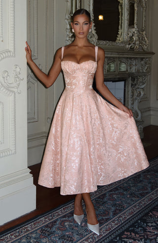 Amity Midi Dress - Soft Peach - glavon