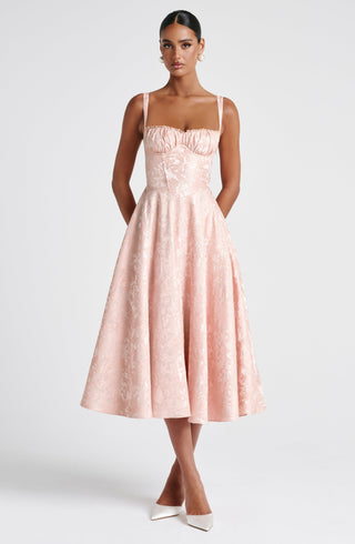 Amity Midi Dress - Soft Peach - glavon