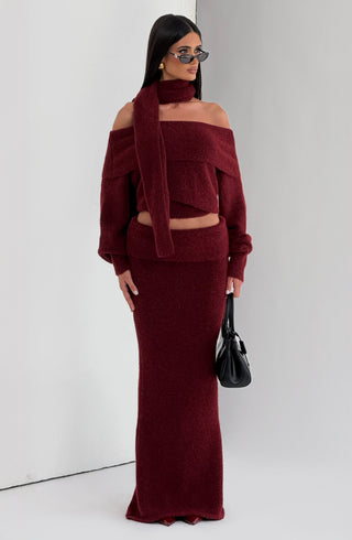 Andie Maxi Skirt - Burgundy - glavon