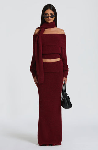 Andie Maxi Skirt - Burgundy - glavon