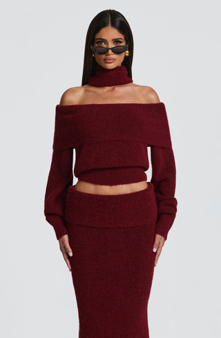 Andie Maxi Skirt - Burgundy - glavon