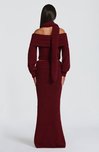 Andie Maxi Skirt - Burgundy - glavon