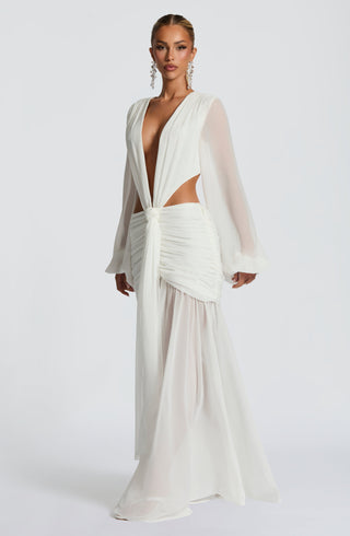 Andrina Maxi Dress - Ivory - glavon
