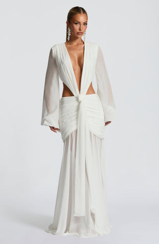 Andrina Maxi Dress - Ivory - glavon