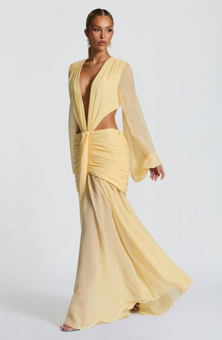 Andrina Maxi Dress - Lemon - glavon