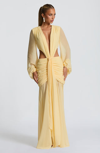 Andrina Maxi Dress - Lemon - glavon