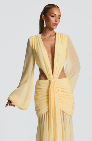 Andrina Maxi Dress - Lemon - glavon