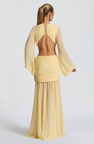 Andrina Maxi Dress - Lemon - glavon