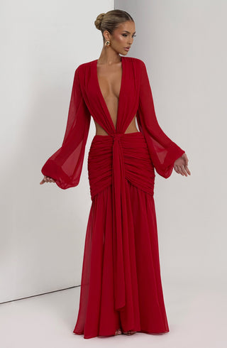 Andrina Maxi Dress - Red - glavon