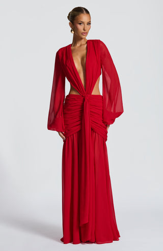 Andrina Maxi Dress - Red - glavon