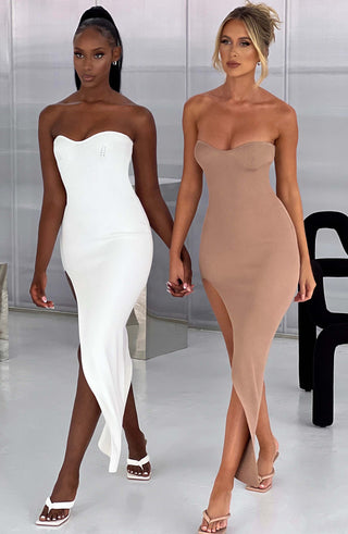 Angela Maxi Dress - Mocha - glavon