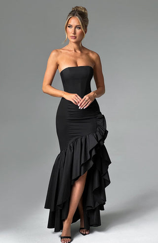 Angelina Maxi Dress - Black - glavon