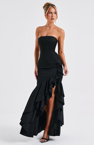 Angelina Maxi Dress - Black - glavon