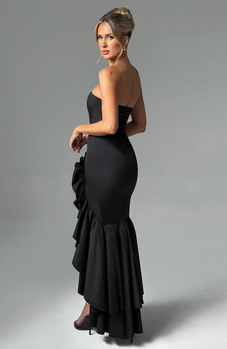Angelina Maxi Dress - Black - glavon