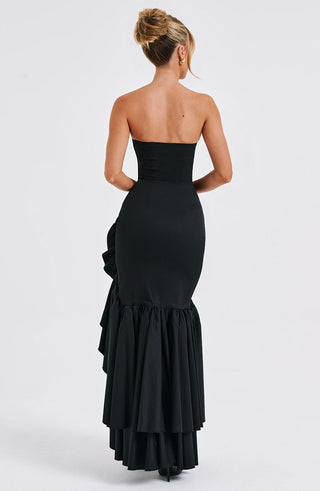 Angelina Maxi Dress - Black - glavon