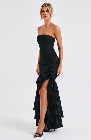 Angelina Maxi Dress - Black - glavon
