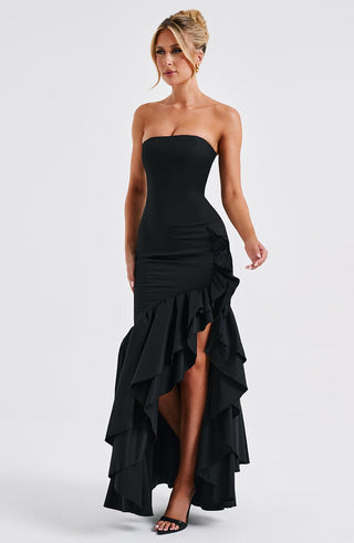 Angelina Maxi Dress - Black - glavon