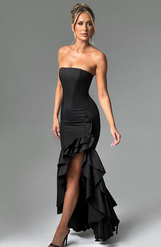 Angelina Maxi Dress - Black - glavon