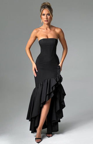Angelina Maxi Dress - Black - glavon
