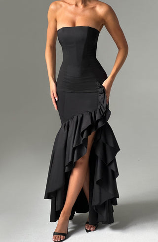 Angelina Maxi Dress - Black - glavon
