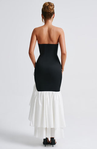 Angelina Maxi Dress - Black/White - glavon