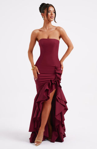 Angelina Maxi Dress - Burgundy - glavon