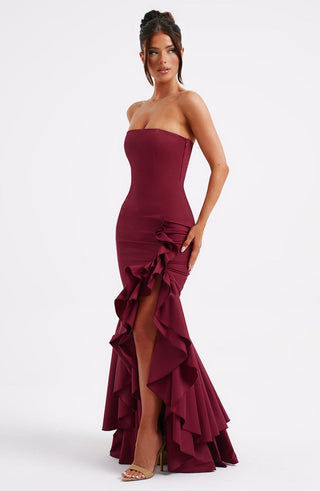 Angelina Maxi Dress - Burgundy - glavon