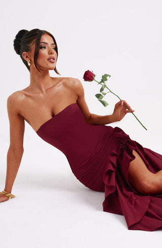 Angelina Maxi Dress - Burgundy - glavon