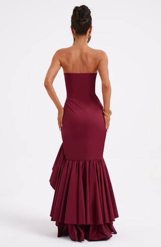 Angelina Maxi Dress - Burgundy - glavon