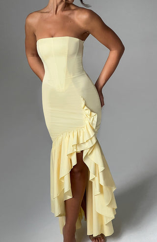 Angelina Maxi Dress - Lemon - glavon