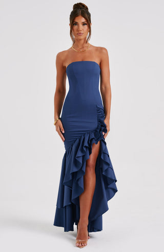 Angelina Maxi Dress - Navy - glavon
