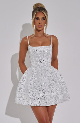Angelique Mini Dress - Ivory - glavon
