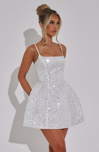 Angelique Mini Dress - Ivory - glavon