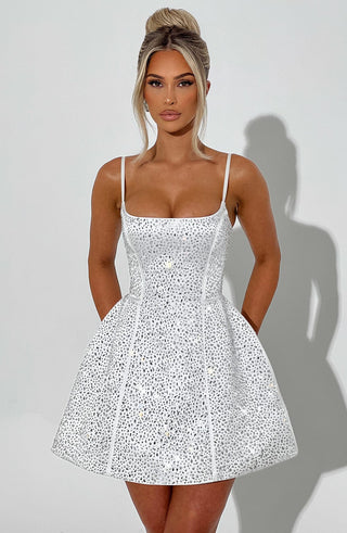 Angelique Mini Dress - Ivory - glavon