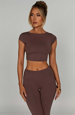 Anika Top - Chocolate - glavon