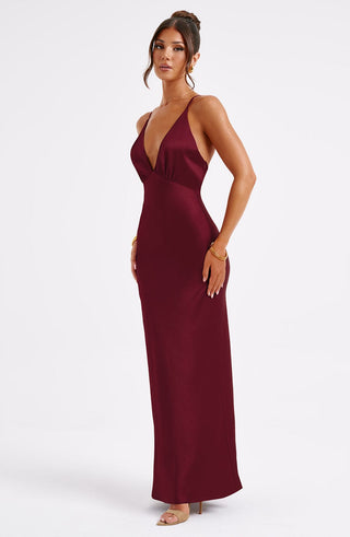 Anja Maxi Dress - Burgundy - glavon