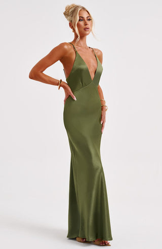Anja Maxi Dress - Khaki - glavon