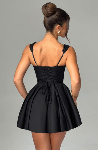 Antonella Mini Dress - Black - glavon