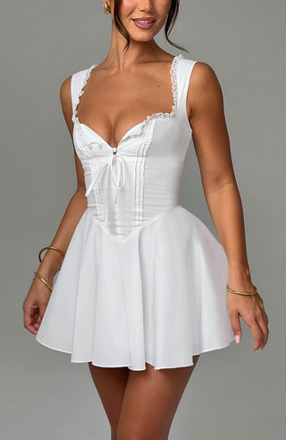 Antonella Mini Dress - Ivory - glavon