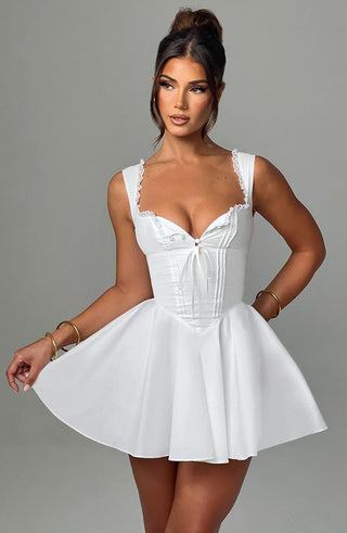 Antonella Mini Dress - Ivory - glavon