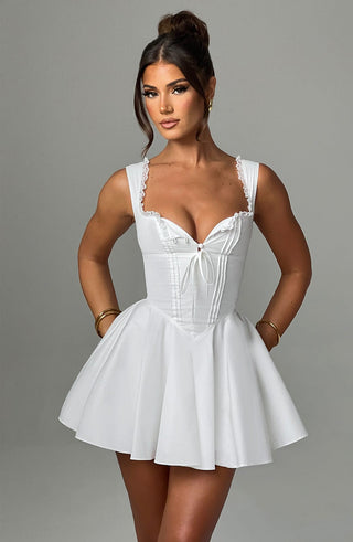 Antonella Mini Dress - Ivory - glavon